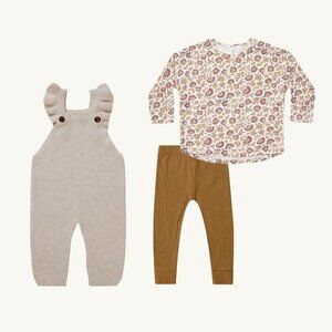 NWT - Rylee + Cru cute baby girl bundle, 100% organic